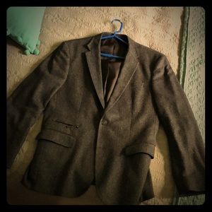 Hugo Boss: Brown flecked Herringbone Blazer